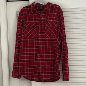Banana Republic Red and Black Plaid Shirt